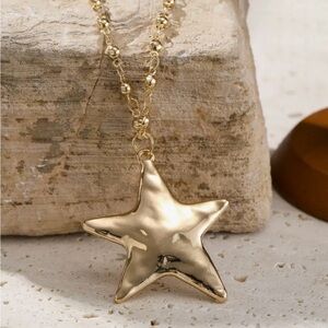 BLACK FRIDAY DEAL!! Large star pendant necklace,North Star necklace gold, Boho